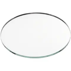 Plymor 4" Round, 3mm Thick Non-Beveled Glass Mirror Circle