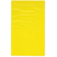 Plymor 6" x 9", Yellow 2 Mil Zipper Reclosable Plastic Bags