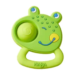 HABA Popping Frog Silicone Teethers for Babies 6-18 Months, Fidget Toy & Grasping Toy for Safe Sensory Development - Dishwasher Safe Baby Essentials Multicolor