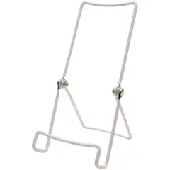 Gibson Holders 3AC Adjustable White Wire Display Easel, 3.375" W x 4" D x 8.25" H