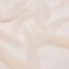 1 Yard Ecru Silk Chiffon Lightweight Sheer Fabric for Gowns Scarves Overlays, 44 Inches Width