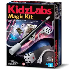 4M: KidzLabs: Magic Kit - Learn & Perform 12 Magic Tricks, Slight Of Hand Set, Step-By-Step Instruction Booklet, Wand & Accessories, Kids Ages 8+