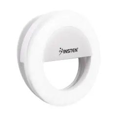 Insten Video Conference Lighting Kit For Cell Phone Laptop, LED Ring Lights Clip on, 3 Lighting Modes 4 Brightness, White