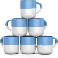 Set of 6 Large 16 Ounce Ceramic Coffee Mugs