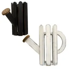 2 Asstd. Decorative Lath Wood Watering Cans with Handle for Home Display