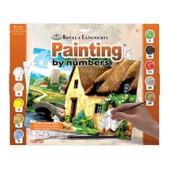 PAL14 | Painting by numbers&trade; 13pc 11.25" x 13.375" Cottage on the River Painting Project