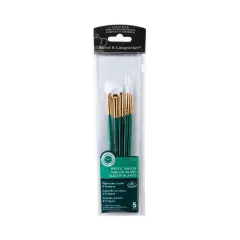 RSET-9141 | 5pc White Taklon Variety Brush Set