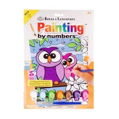 MFP20 | Painting by numbers&trade; Children's 10pc 8.75" x 11.75" Owls Painting Project