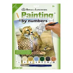 PJS43 | Painting by numbers&trade; 10pc 8.75" x 11.375" Leopard Painting Project