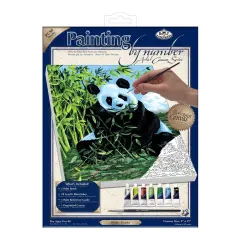 PCS6 | Painting by numbers&trade; 10pc 9" x 12" Panda Canvas Painting Project