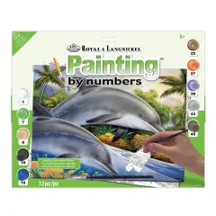 PJL44 | Painting by numbers&trade; 13pc 11.25" x 15.375" Dolphin Island Painting Project