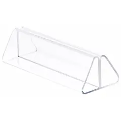 Plymor Clear Acrylic Pinch-Style Sign Clip Display with Label Front, 6" W x 2.5" D x 1.5" H