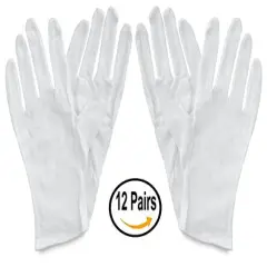 Framer Supply White Cotton Gloves, Large, 12 Pairs