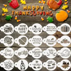 20 Pieces Fall Cookie Stencil Autumn Cake Templates Small Fall Stencil