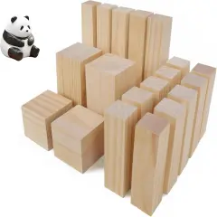 19PCS Basswood Carving Blocks
