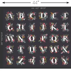 Jingle All the Letters Panel in Multi (adv25918) | Adventale | Katarina Roccella | Art Gallery