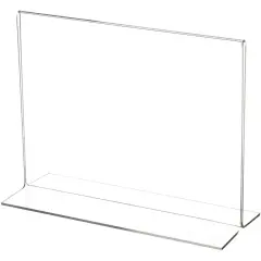 Plymor Clear Acrylic Sign Display / Literature Holder (Bottom-Load), 8" W x 6" H