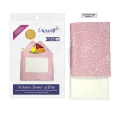 Crosscut Sewing Co.&reg; Foldable Shopping Bag Sewing Kit - Beginner Sewing Project Kit Rose spiral