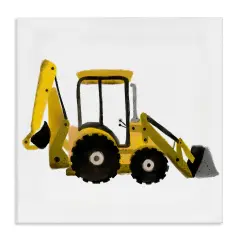 Stupell Industries Yellow Simple Bulldozer Canvas Wall Art Design by Elizabeth Medley