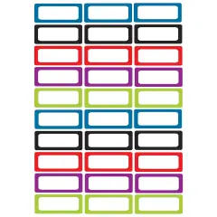 Die-Cut Magnetic Foam Assorted Color Labels/Nameplates, Pack of 30
