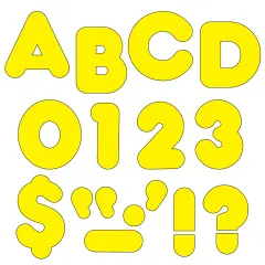 Yellow 4" Casual Uppercase Ready Letters&reg;