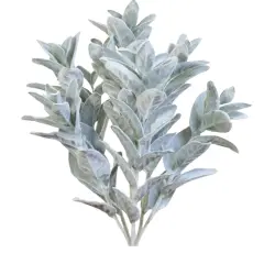 23" Artificial Lamb's Ear Bush &ndash; Faux Greenery Stems for Wreaths, Centerpieces & Farmhouse Decor