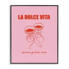 Stupell Industries Live Well & Travel Often Framed Giclee Wall Art Design by House of Lulu