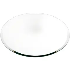 Plymor 14" Round, 5mm Thick Beveled Glass Mirror Circle
