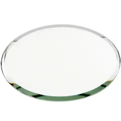 Plymor 3" Round, 3mm Thick Beveled Glass Mirror Circle