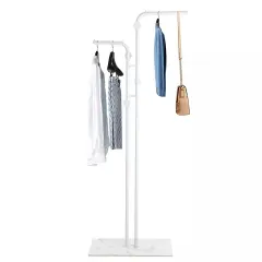 Coat Rack Jacket Bag Clothes Rail Stand Hanger Room Storage Shelves Organizer