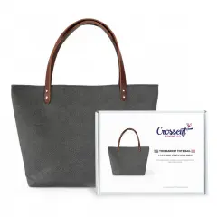 Crosscut Sewing Co.&reg; Market Tote Bag Sewing Project Kit for Beginners with Fabric, Instructions and Video Waved