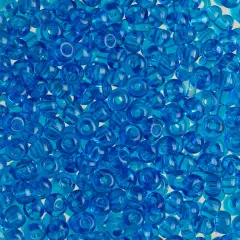 John Bead 6/0 Transparent Czech Glass Seed Beads, 100g Aqua Iris