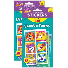 I Lost A Tooth Tear & Share Stickers&reg; Value Pack, 120 Per Pack, 2 Packs