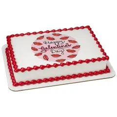Happy Galentine's Day Valentines PhotoCake&reg; Edible Cake Topper Icing Image for 1/4 Sheet cake or larger