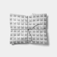 White 3D Block Gift Wrap