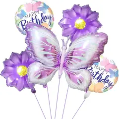 Butterfly Birthday Party Decorations Foil Balloons