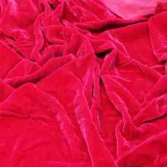 1 Yard Silk Rayon Velvet Fabric 45 Inches Width Hot Pink