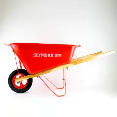 Seymour Fully Functional Metal Frame Poly Bed Wheelbarrow for Children Red