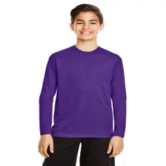 Team 365&reg; Youth Zone Performance Long-Sleeve T-Shirt SPORT PURPLE