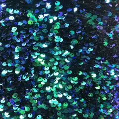 1 Yard Sequins Embroidered Stretch Velvet Rodeo Fabric Green Iridescent