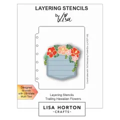 Lisa Horton Crafts Layering Stencils-Trailing Hawaiian Flower