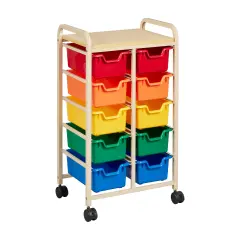 Mobile Organizer with 10 Storage Bins, Storage Cart