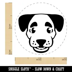 Puppy Dog with Big Eyebrows Self-Inking Rubber Stamp Ink Stamper for Stamping Crafting Planners Lime Green