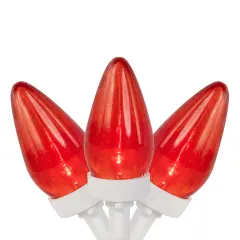 Northlight LED C7 Christmas Lights - Red - 16' White Wire - 25ct