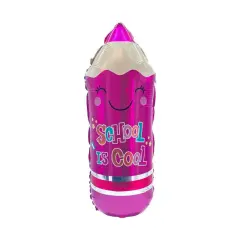 LA Balloons&reg; 29 Inch Back To School Pencil Pink Balloon