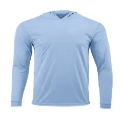 Paragon&reg; Youth Bahama Performance Hooded Long Sleeve T Shirt Blue Mist