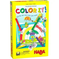 HABA Color It! Roll & Write Coloring Sheets Kids Board Game and Family Game for 4 Year Olds & Up, with 2 Variants for Creative and Colorful Play Multicolor