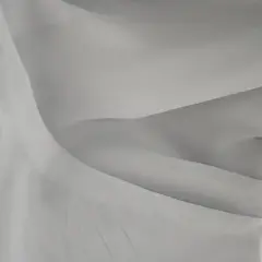 1 Yard Silver Chiffon Fabric 58/60" Wide Lightweight Sheer Polyester