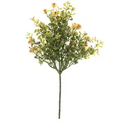 Green-Yellow Grass and Golden Buds Pick for Autumn Decor and Crafts