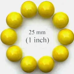 YOU CHOOSE COLOR Glass Marbles 25mm (1 inch) SHOOTER Taw Lot Yellow